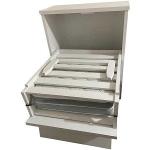 Cama repisa plegable de 1 plaza en blanco (C529)