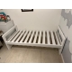 Cama 1 Plaza modelo Capilla cabezal de la misma altura En Blanco (C404)
