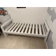 Cama 1 Plaza modelo Capilla cabezal de la misma altura En Blanco (C404)