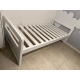 Cama 1 Plaza modelo Capilla cabezal de la misma altura En Blanco (C404)