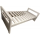 Cama 1 Plaza modelo Capilla cabezal de la misma altura En Blanco (C404)