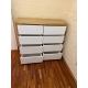 Cajonera 8 cajones combinada lustrada y blanco (C532)
