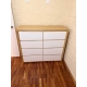 Cajonera 8 cajones combinada lustrada y blanco (C532)