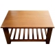 Mesa de living rectangular con revistero