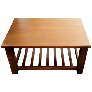 Mesa de living rectangular con revistero