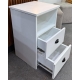 Mesa de luz modelo Eco 2 cajones en blanco