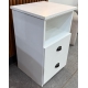 Mesa de luz modelo Eco 2 cajones en blanco
