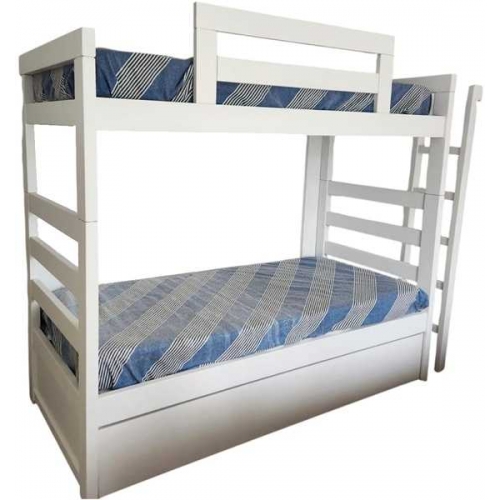 Cucheta triple con carro marinero modelo Junior En Blanco (C539)