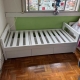Cama marinera baja modelo Junior con cajones en blanco (C555)