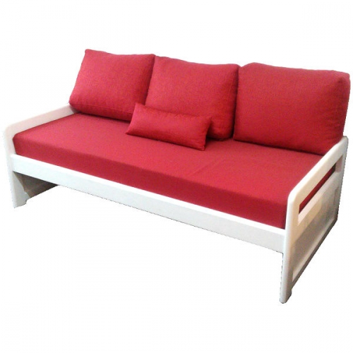 Cama 1 plaza modelo Capilla En Blanco (C404)