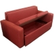 Sofá cama recto 2 plazas rojo con baúl