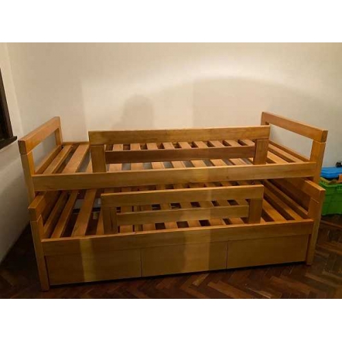 Cama Nido modelo Junior con doble baranda (C481)