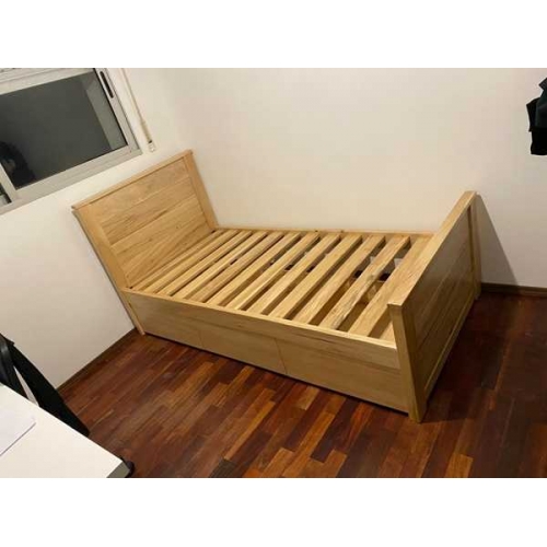 Cama 1 Plaza Modelo Tablero con Cajones (C494)