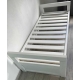 Cama 1 plaza modelo Junior cabezal de la misma altura En Blanco (C510)